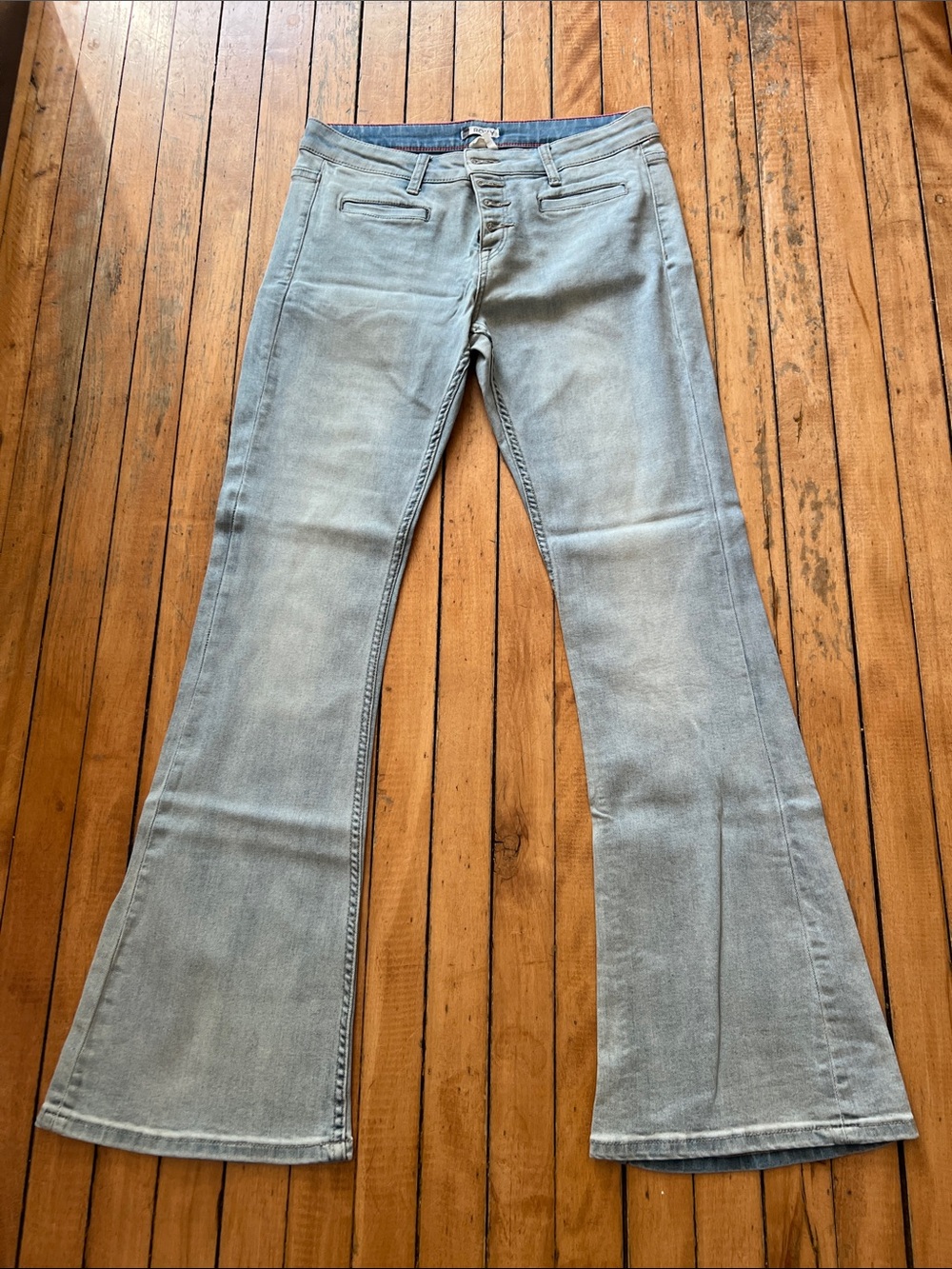 Roxy Light Blue Flare Jeans - Women's Wide Leg